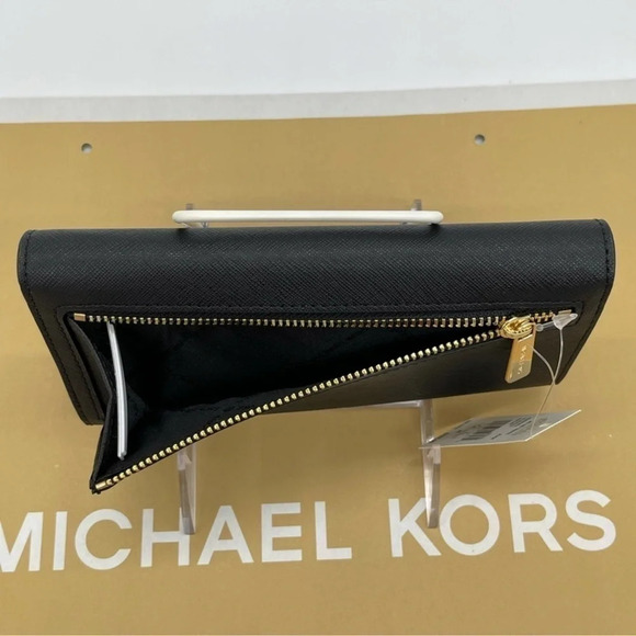 Michael Kors Large  Charlotte TZ Tote & Large  Trifold Wallet Black - Picture 5 of 12
